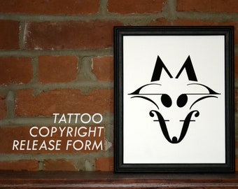 Tattoo Copyright Release Form - DIGITAL DOWNLOAD