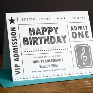 Music Birthday Cards / Variety Pack of 8 Music Note Birthday cards / Musician birthday card / Music teacher gift / Music note card image 4