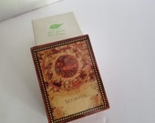 Scorpio Wooden Trinket Box Lacquered Jewelry Box Zodiac Symbol Albert E. Price 4 quot X 3 quot Vintage New Old Stock NOS