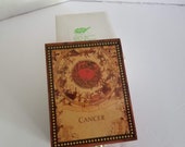 Cancer Wooden Trinket Box Lacquered Jewelry Box Zodiac Symbol Albert E. Price 4 quot X 3 quot Vintage New Old Stock NOS