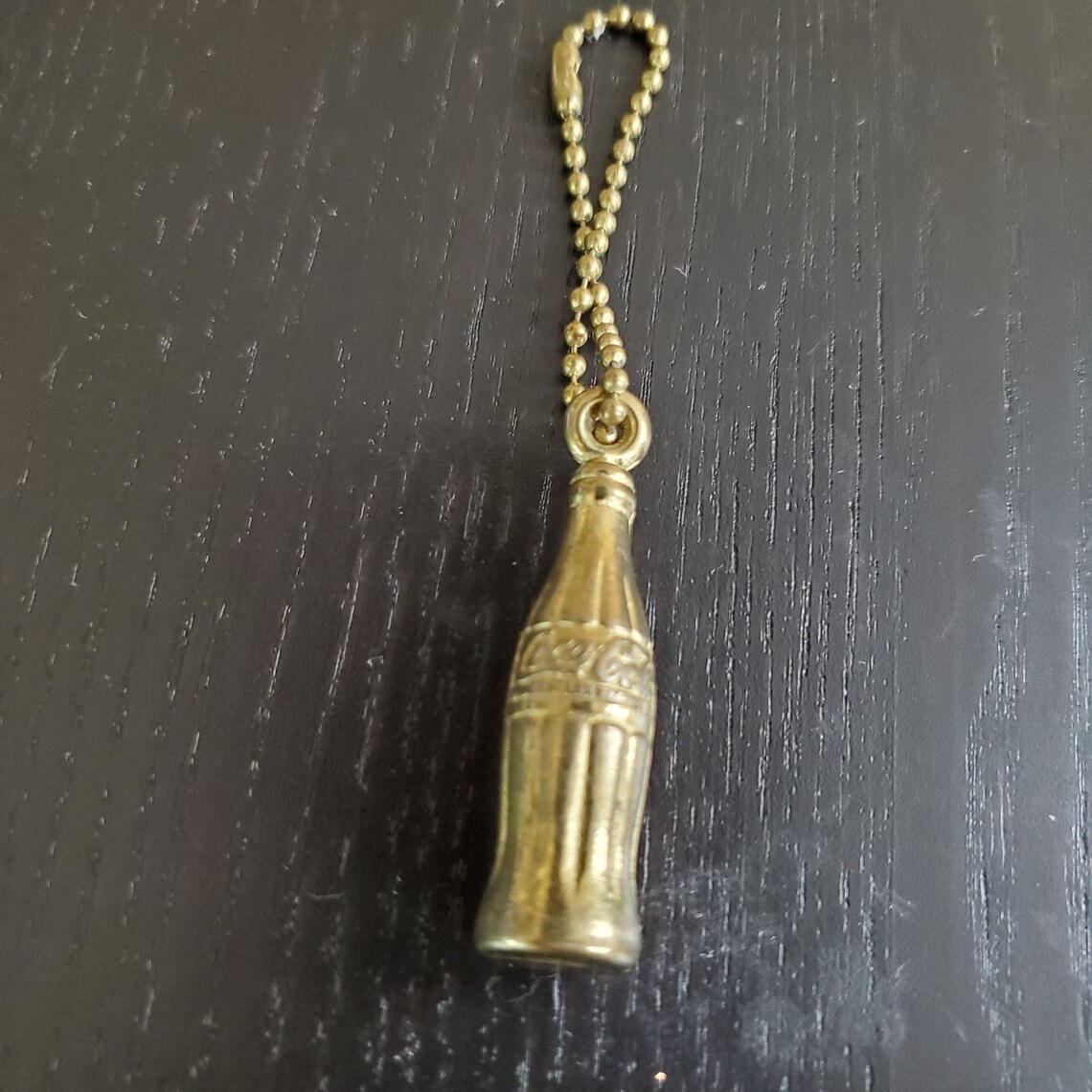 Miniature Gold Tone Coke Coca Cola Bottle Keychain Pendant Etsy