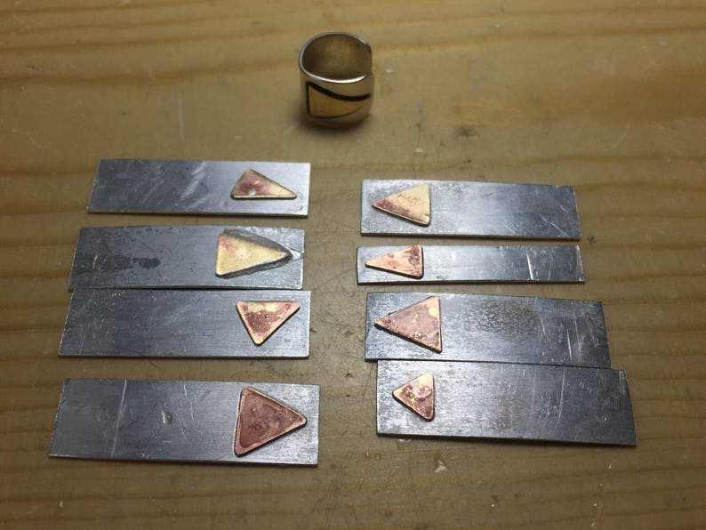 Ear Cuffs Silver Brass minimalist geometric triangle jewelry custom handmade earrings by IvyKJewelry