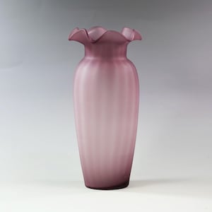 Vintage hand blown Lilac Glass Vase
