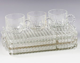 ヘーゼル アトラス「Parti-Ade」スナックセット クリアガラス 4個