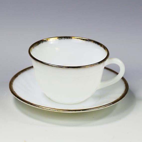 Buy Vintage Tea Set for 8 Anchor Hocking Milk White Opaque Glass