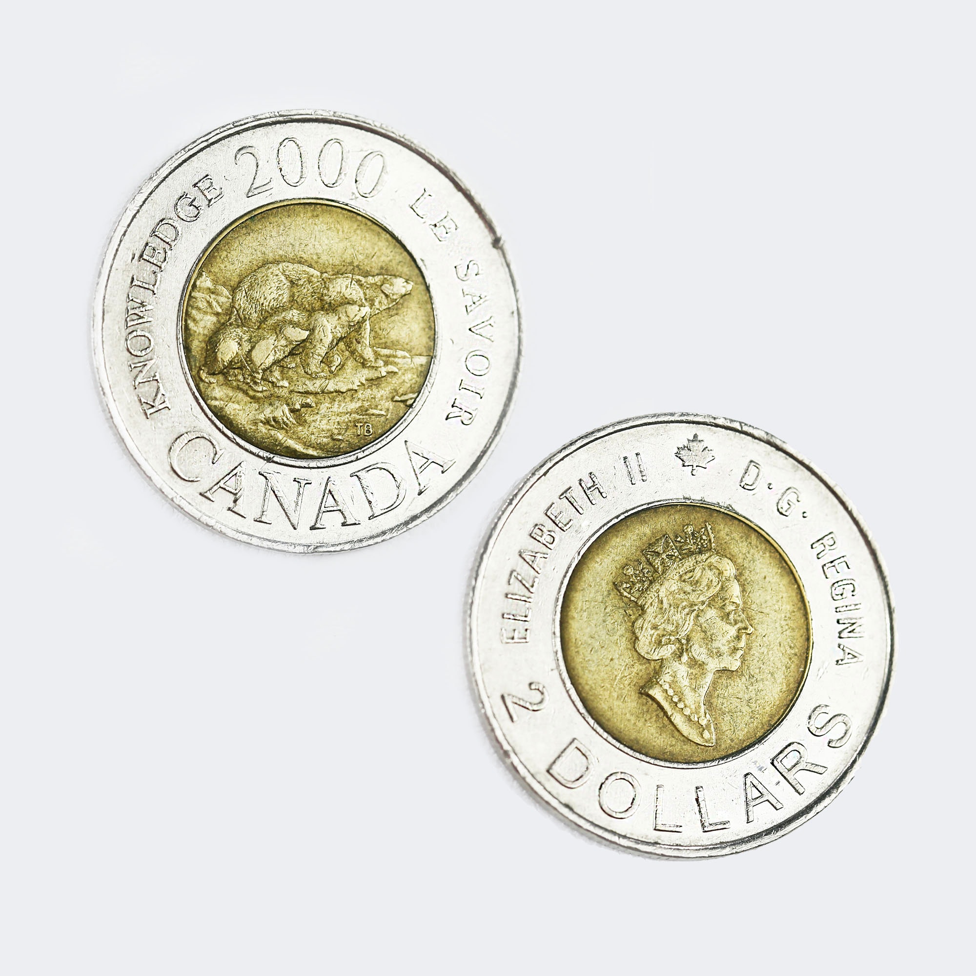 Canada 2000 Two Dollar Elizabeth II - Polar Bear and Her Two Cubs