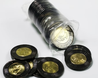 Lot Toonie Roll 2022 Canada 2 Dollar Black Ring In Memory of Queen Elizabeth II