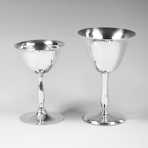 Pair silver plate Goblets his and hers, Home Decor