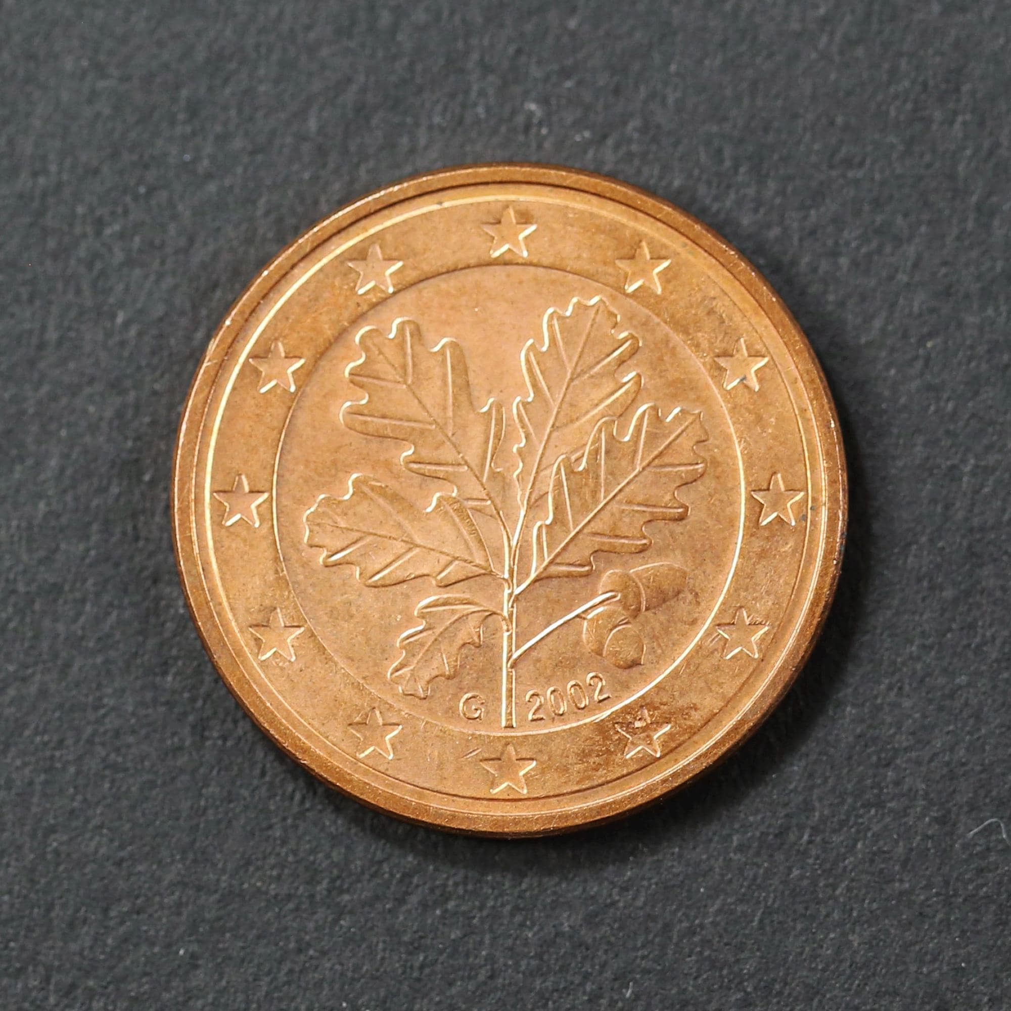 2002年ドイツ5セントユーロ硬貨：オークの小枝デザイン - Etsy 日本