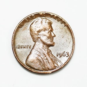 1963 US 1 cent Error coin Lincoln Memorial Penny No Mint Mark L, upper edge,collectible coin