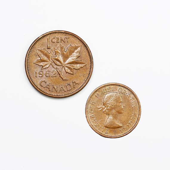 希少カナダ1セント1978年エラー硬貨 1962年カナダ硬貨 1セント銅貨 1カナダペニー硬貨 - Etsy 日本