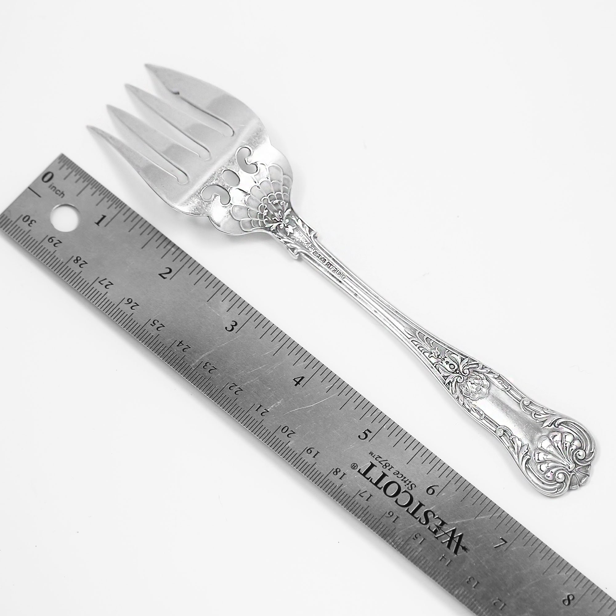 BIRKS STERLING 銀製 アンティーク　レター　オープナー Antique Birks Sterling Silver Serving Fork in Queens Pattern - Etsy