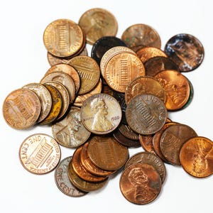 Lot  50pc USA 1 Cent coins One Cent Penny Miscellaneous years