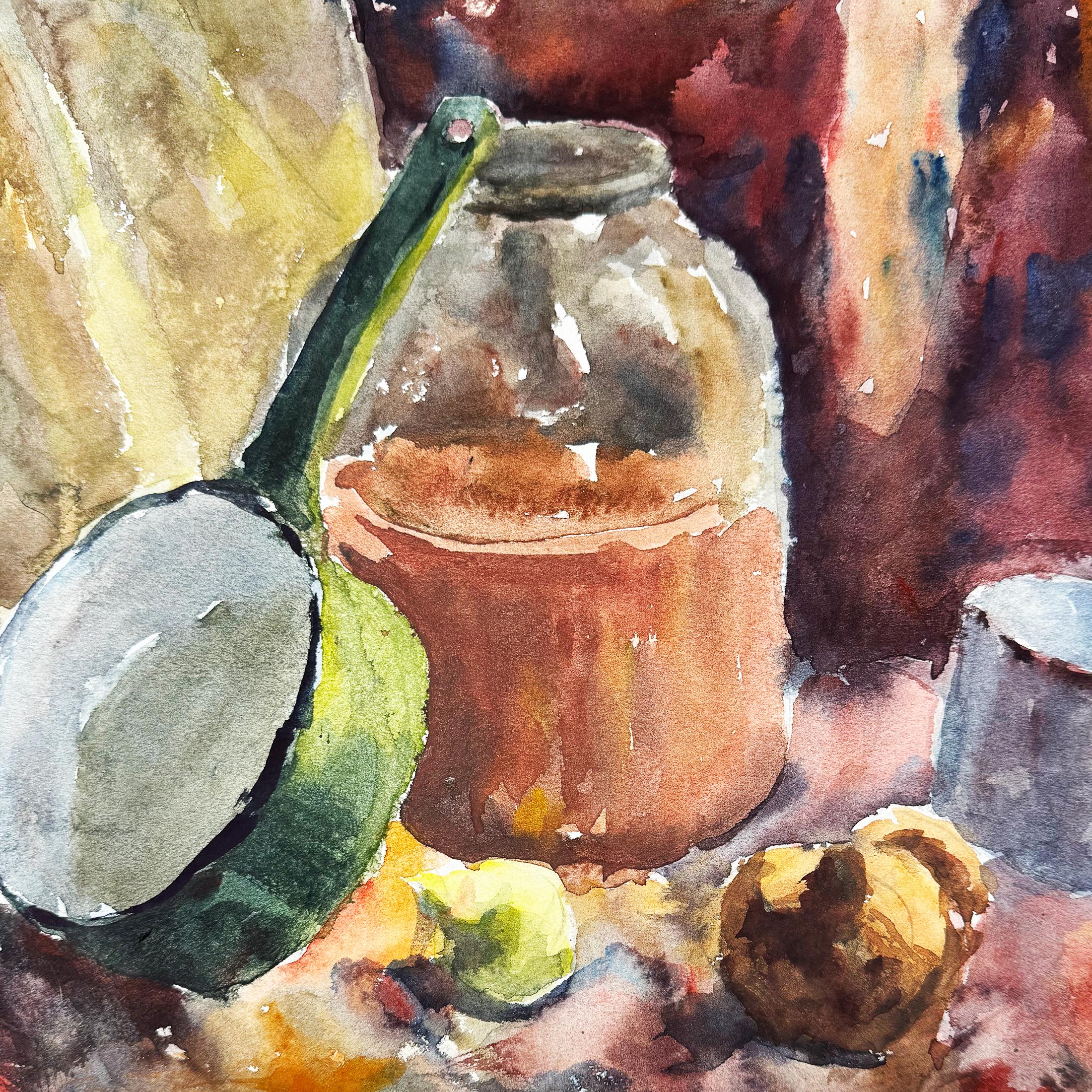 ヴィンテージ プロフェッショナル 水彩画 静物画 オリジナルアート