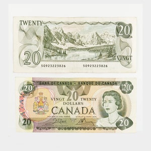 1979 Canada 20 dollar bank note - Canadian twenty dollar bill