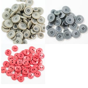 Vintage acrylknopen naaien: grijs, blauw, roze knutselspullen