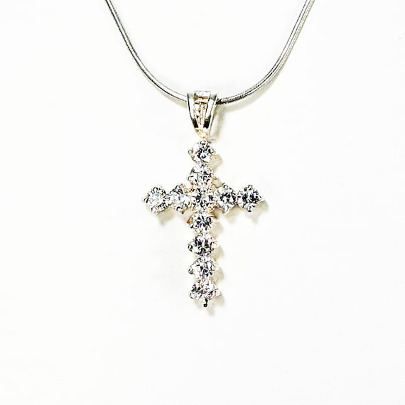 Solid 925 sterling silver Necklace snake Chain wi… - image 1