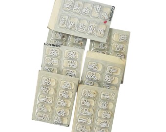 Lot 8 cards, Vintage 1999 Prym "Acier Blanc" Hooks and Eyes – Unused Sewing Notions