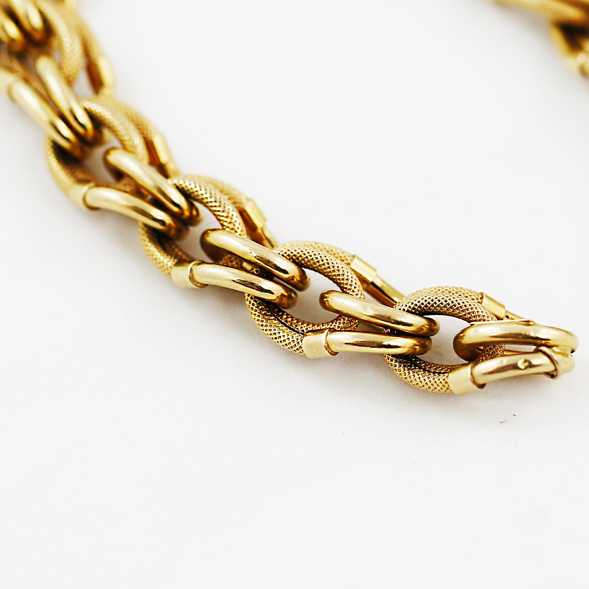 Oversized Solid 18K Yellow Gold Massive Chain Bracelet Double - Etsy