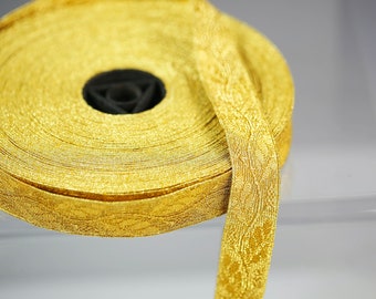 2cm wide Bullion Metallic gold braid Trim, Lace, Ribbon, Jacquard galloon Liturgical vestment, Military