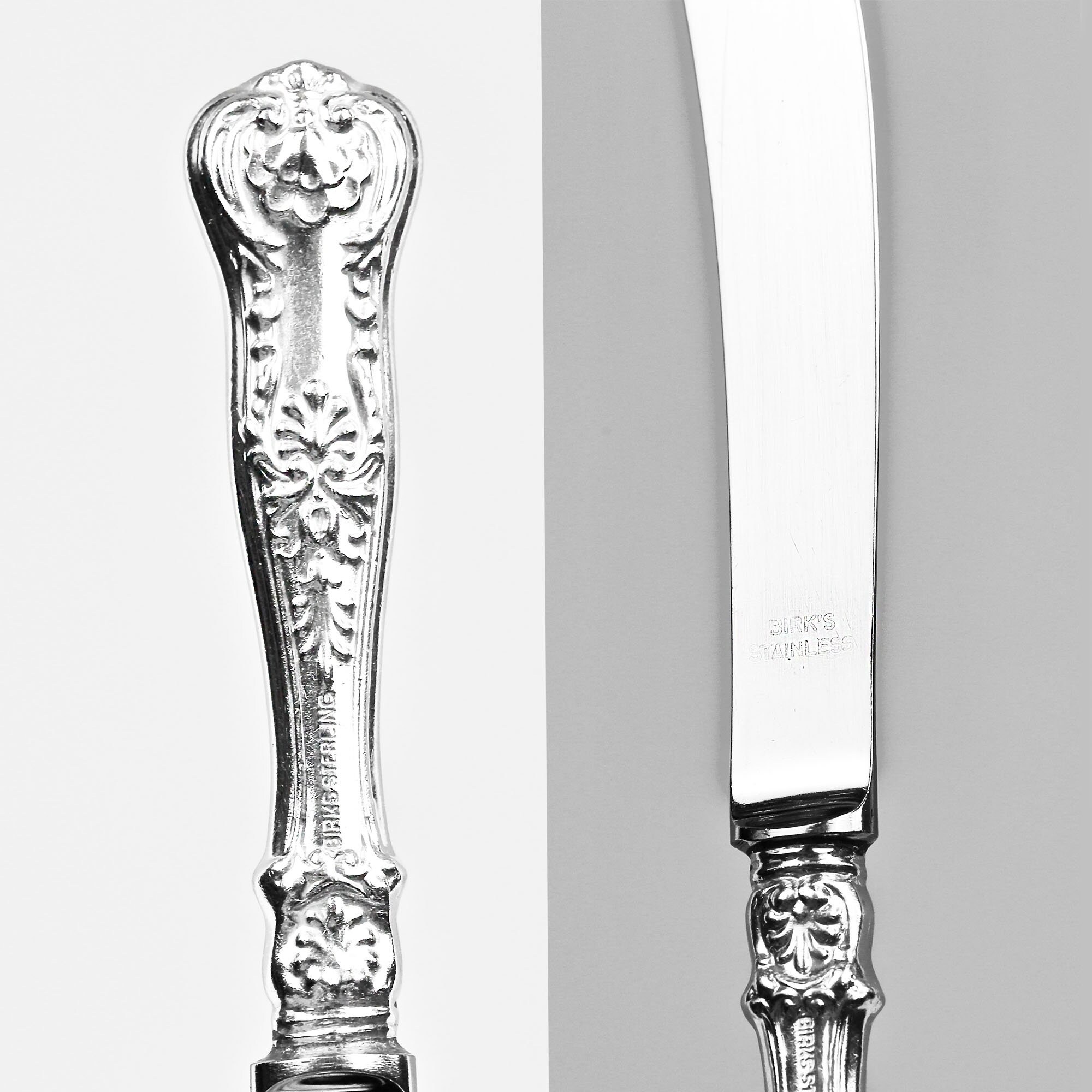 Set of 8 Butter Knifes by Birks Sterling Silver in Queens Pattern