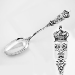 Cuillère ancienne en argent sterling à souvenir de Sant Louise de 15 cm (6 po.), Mermod-Jaccard & King Co