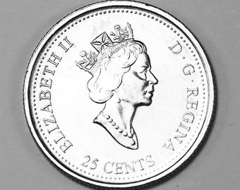 1999年カナダ25セント硬貨：エリザベス2世、カナダの歴史シリーズ25