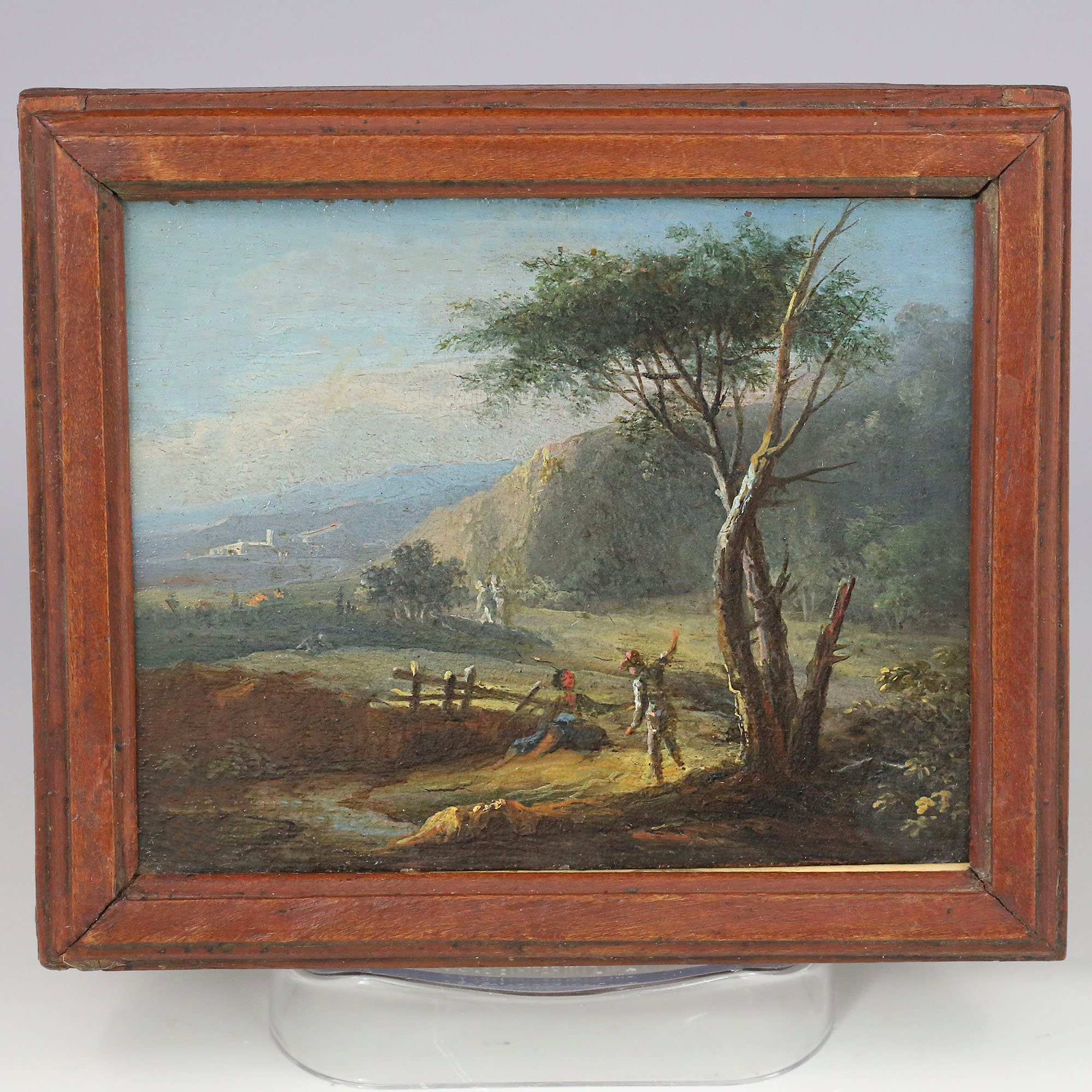 アンティークバロック風景画 ヨーロッパの巨匠による銅版画の油絵 18