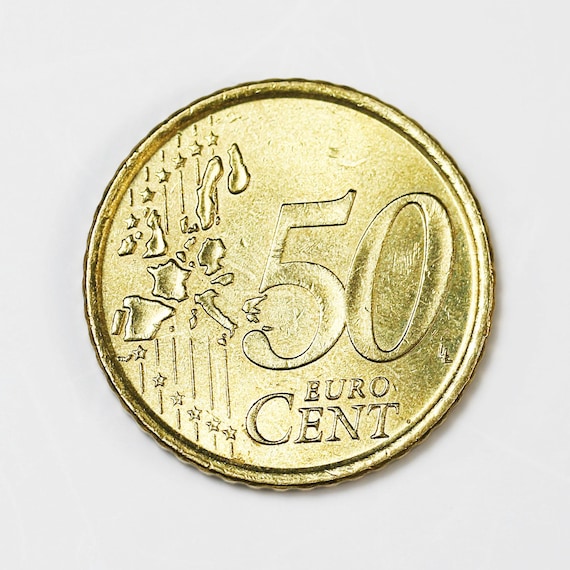 1999年スペイン50ユーロセント硬貨：セルバンテス、第1地図 - Etsy 日本