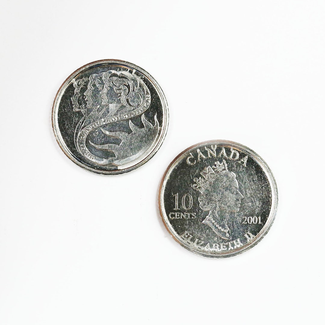 2001年カナダ10セント硬貨 国際ボランティア年記念 - Etsy 日本