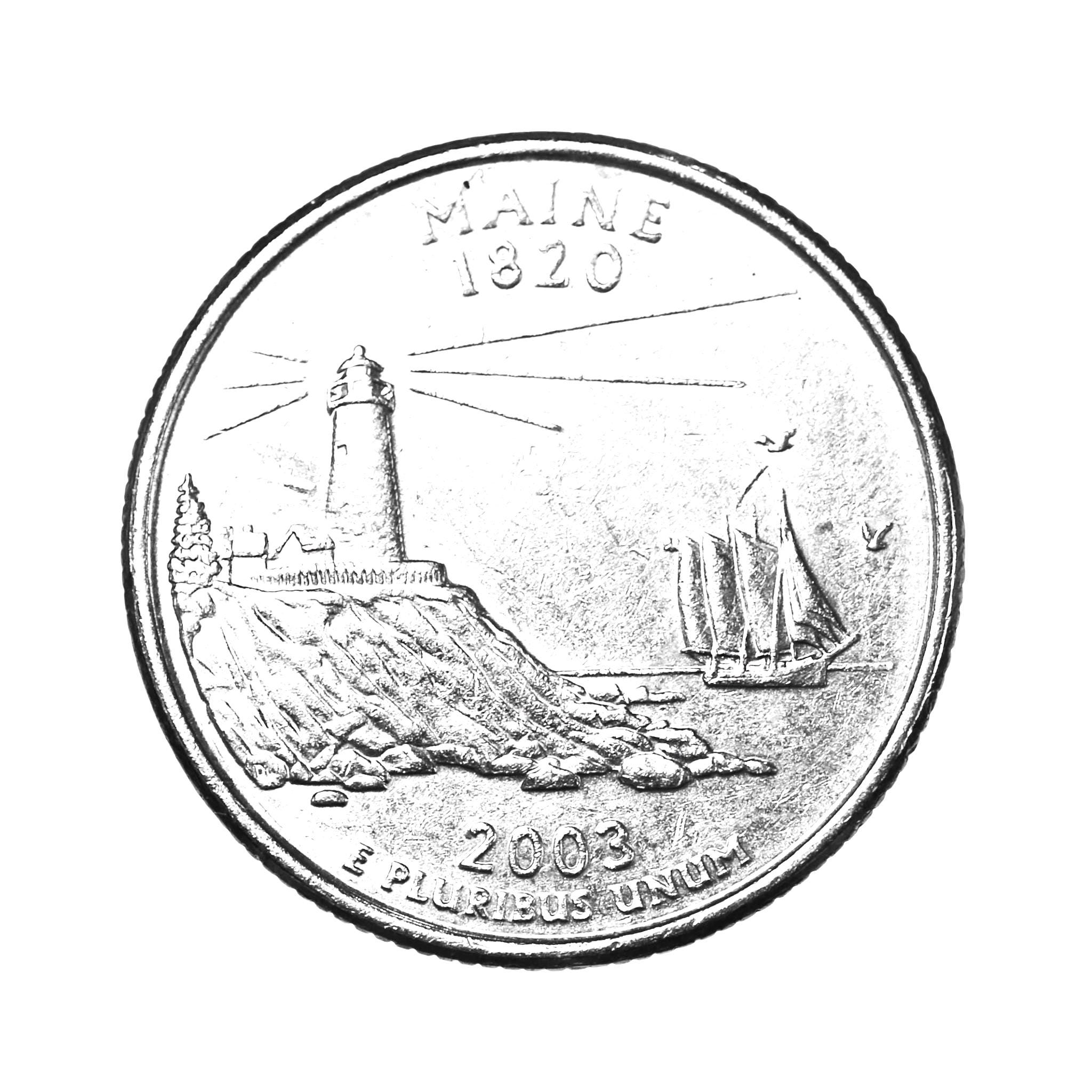 2003年アメリカ合衆国25セント硬貨、ワシントン25セント硬貨、メイン州