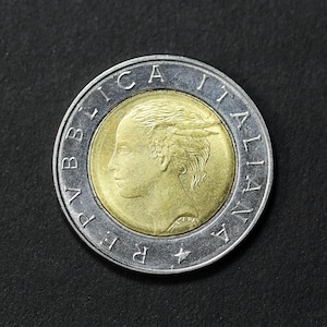 1985 500 Lira Italy Coin, Italian Numismatic Collectible, Italian Republic Cretara