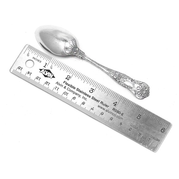 【Sterling silver】UK Old English teaスプーン Set of 6 Tea Spoons by Birks Sterling Silver in Queens Pattern