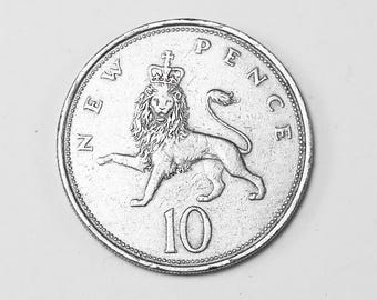 イギリス 10 ニューペンス - エリザベス2世第2肖像 | コイン KM912