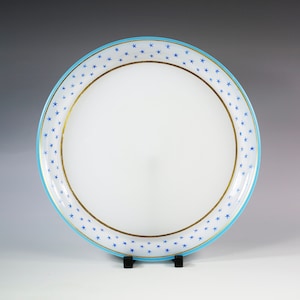 Antique French milk white opaline glass Tray, serving plate, serving dish, milk glass serving platter