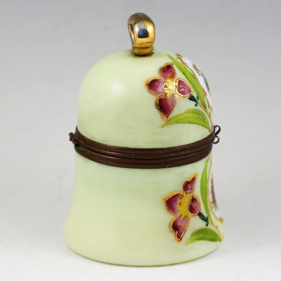 Antique Victorian Jewelry or Trinket Box enameled… - image 2