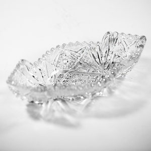Vintage ABPG American Brilliant Period crystal glass serving Bowl, Housewarming Gifts
