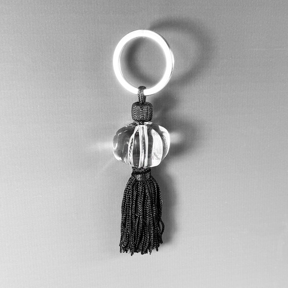 Baccarat Clear Crystal Sherazade Keyring Keychain Key-fob Key Ring 