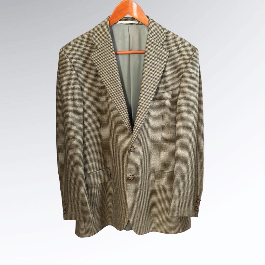 New Burberry London Wool Blazer: Men's Checkered Jacket, Size 38