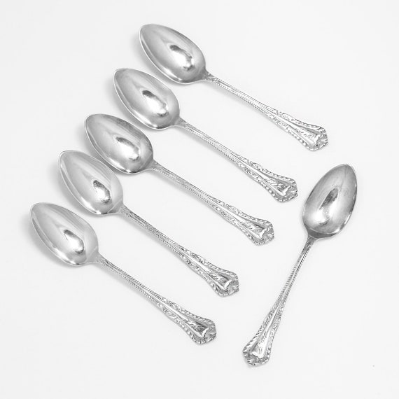 スターリングシルバー　ティースプーン 英国アンティーク シルバーティースプーン 6本セット