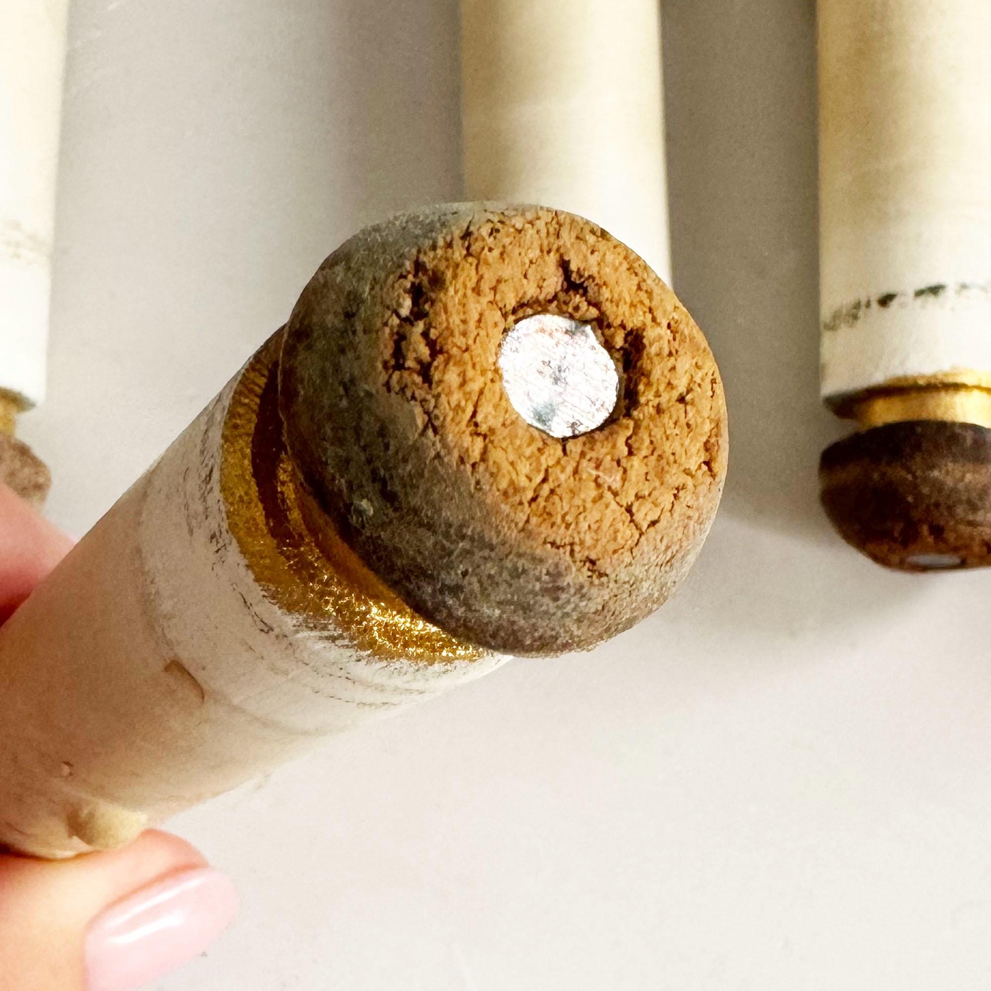 アンティーク 1920-1930 電気磁器キャンドル 8個セット ランプや燭台用