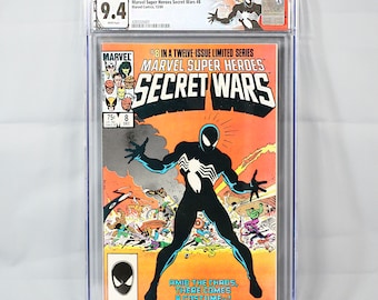 Marvel Super Heroes Secret Wars #8 CGC 9.4 Origine del simbionte alieno Venom 1984, Pagine Bianche 1° Costume Nero