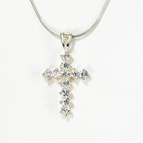 Solid 925 sterling silver Necklace snake Chain wi… - image 2