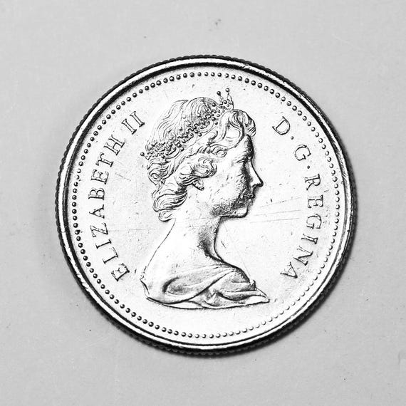 1973年カナダ25セント硬貨：RCMP100周年記念コイン - Etsy 日本