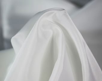 Off White Acetate Lining Fabric: Butter Undertone, 54" Wide, By The Yard