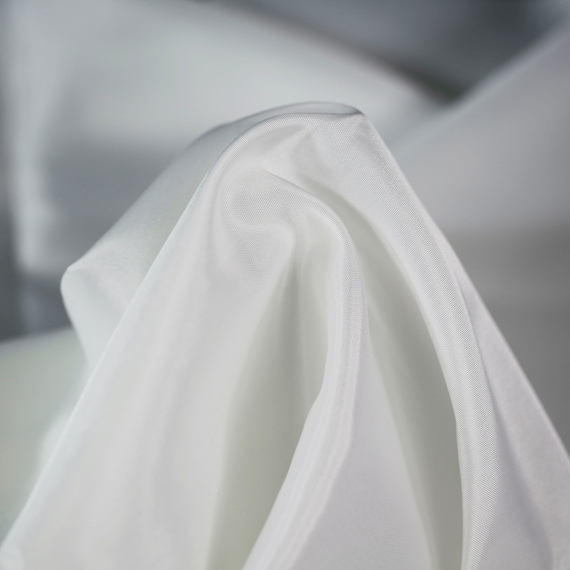 Off White Acetate Lining Fabric: Butter Undertone, 54" Wide, By The Yard