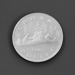1981 Canada One Dollar coin Loonie Canadian Voyageur 1 Dollar Nickel Coin