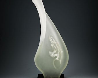 Vintage Contemporary art glass figurine - Mother by Ukrainian Artist Matsiyevskiy