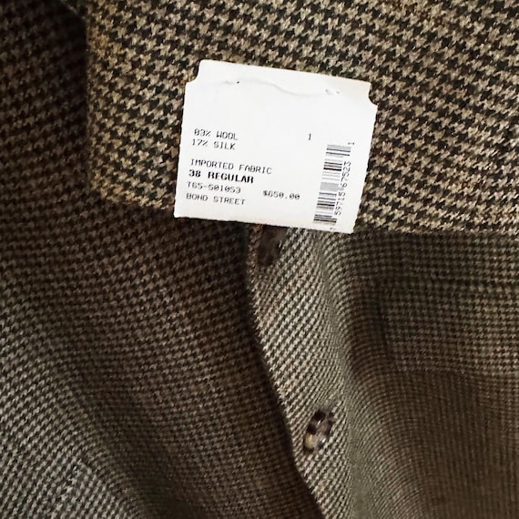 New Burberry London Wool Blazer: Men's Checkered Jacket, Size 38