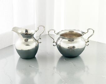Antique J.e.caldwell Sterling Silver Sugar Bowl and Creamer Set - Etsy